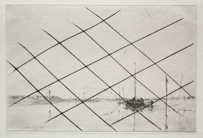 Oyster Grounds (Essex Creekillä laskuveden aikaan) tekijältä Arthur John Trevor Briscoe