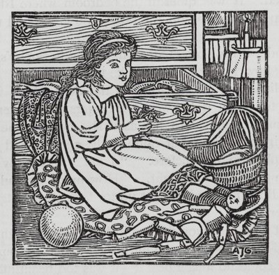 Hans Christian Andersen: Pikku Idan kukat (litho) tekijältä Arthur Joseph Gaskin