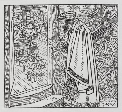 Hans Christian Andersen: Ole Luk-Oie (litho) tekijältä Arthur Joseph Gaskin