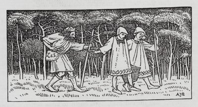 Hans Christian Andersen: Haltioiden kukkula (litho) tekijältä Arthur Joseph Gaskin