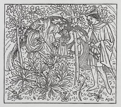 Hans Christian Andersen: Paratiisin puutarha (litho) tekijältä Arthur Joseph Gaskin