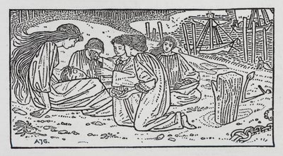 Hans Christian Andersen: Pieni merenneito (litho) tekijältä Arthur Joseph Gaskin