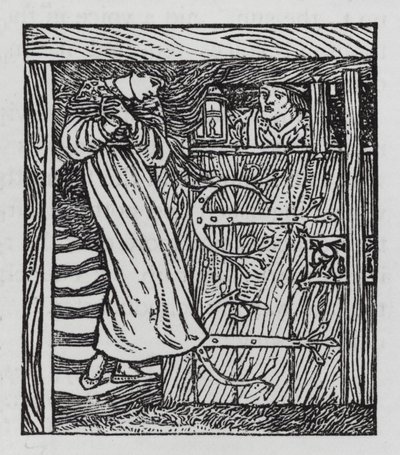 Hans Christian Andersen: Prinsessa ja herne (litho) tekijältä Arthur Joseph Gaskin
