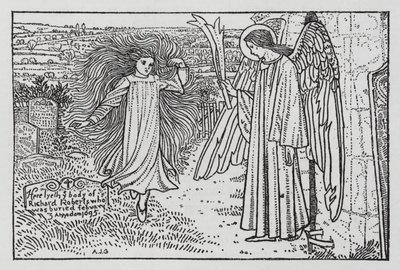 Hans Christian Andersen: Punaiset kengät (litho) tekijältä Arthur Joseph Gaskin
