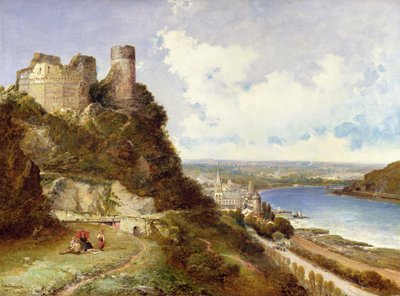 Oberweselin linna ja Schonberg Rhein, Saksa tekijältä Arthur Joseph Meadows