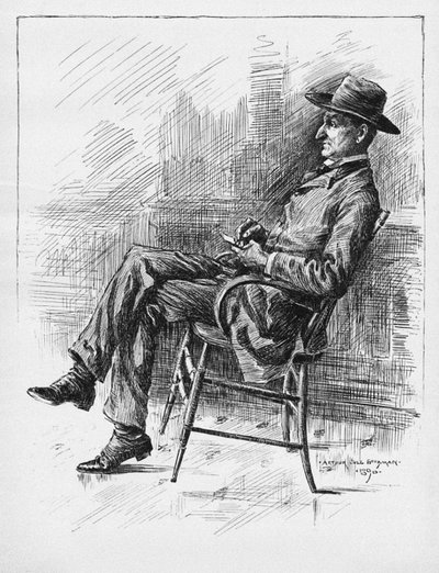 Muotokuva Benjamin Peter Old Hutch Hutchinsonista, 1890 tekijältä Arthur Jule Goodman