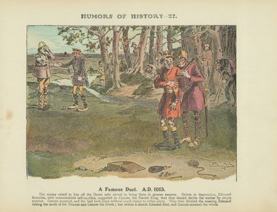 Kuuluisa kaksintaistelu. A.D. 1013 (värilitografia). tekijältä Arthur Moreland