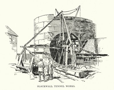 Blackwall Tunnel Works (litografia) tekijältä Arthur Moreland