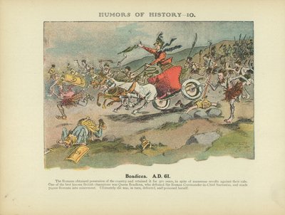 Boadicea. A.D. 61 (värilitografia). tekijältä Arthur Moreland