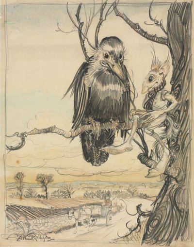 Orava ja varis tekijältä Arthur Rackham