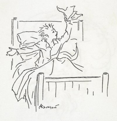 Um menino em bedfinnish tekijältä Arthur Rackham