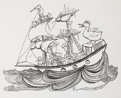 Hiirten miehistö ja ankka kapteeni. tekijältä Arthur Rackham