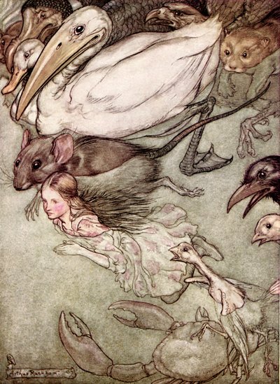 Lewis Carrollin Liisa seikkailut ihmemaassa tekijältä Arthur Rackham