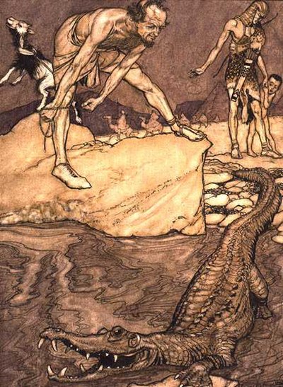 Krokotiili tekijältä Arthur Rackham