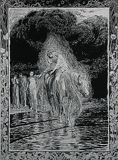 Joen ylittäminen tekijältä Arthur Rackham