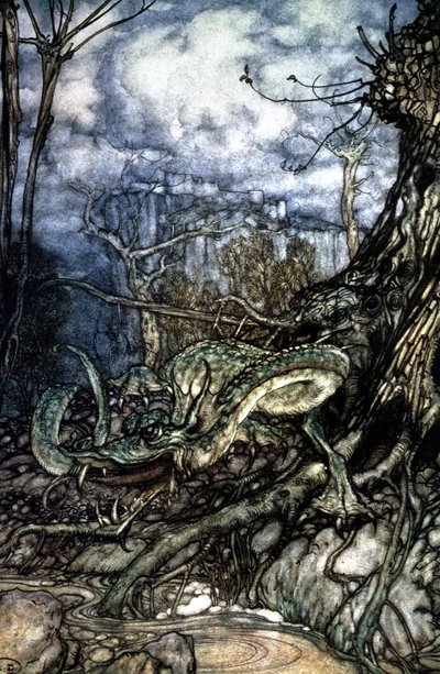 Lohikäärme tekijältä Arthur Rackham