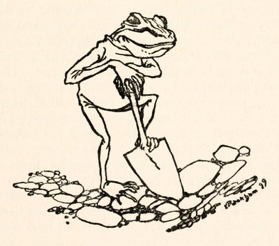 Sammakko ja lapio Jonathan Swiftin Gulliversin matkoista. tekijältä Arthur Rackham