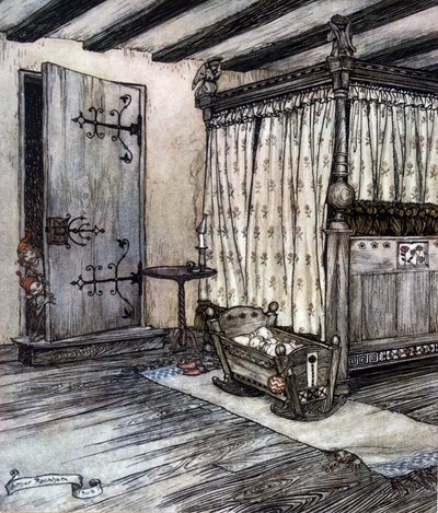 Arthur RACKHAMin (1867-1939) kuvitus William SHAKESPEAREN kesäyön unelmaan tekijältä Arthur Rackham