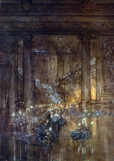 Arthur RACKHAMin (1867-1939) kuvitus William SHAKESPEAREN kesäyön unelmaan tekijältä Arthur Rackham