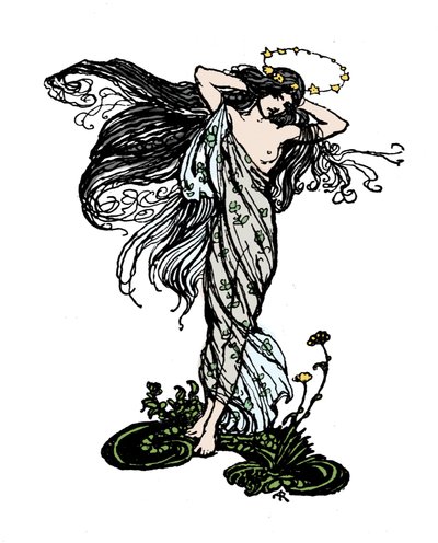 William SHAKESPEARE:n kuvitus kesäyön unelmaan tekijältä Arthur Rackham