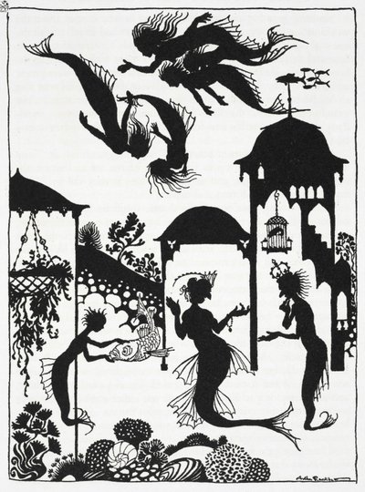 Kuvitus "Pikku merenneito", Hans Christian Andersen (litho) tekijältä Arthur Rackham