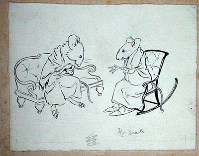 Kuvitus "Soup from a Sausage Peg", Hans Andersonin saduista, julkaistu 1932 (kynä ja muste paperille) tekijältä Arthur Rackham