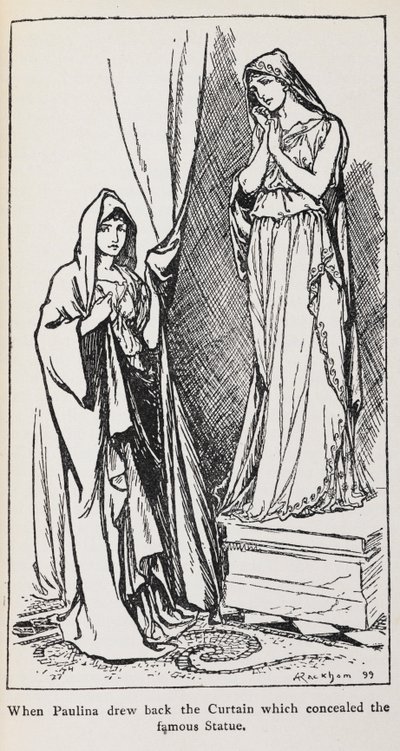 Kuvitus Paulinasta Talven tarinasta tekijältä Arthur Rackham