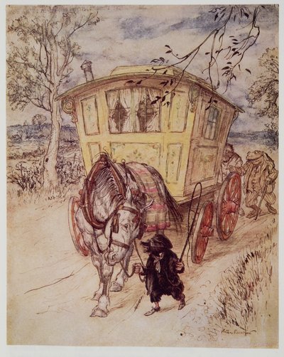 Se oli kultainen iltapäivä: heidän keräämän pölyn tuoksu oli runsas ja tyydyttävä Kenneth Grahamen (1859 - 1932) pubista Wind in the Willows. 1940 tekijältä Arthur Rackham