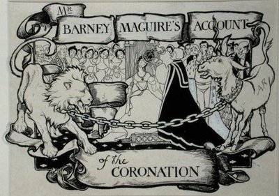 Mr Barney Maguiren kertomus kruunaamisesta, kuvitus teoksesta "The Ingoldsby Legends or Mirth and Marvels", Thomas Ingoldsby, julkaistu 1898 (kynä ja muste paperille) tekijältä Arthur Rackham