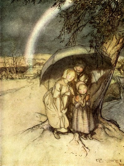 Sade, sade mene Espanjaan tekijältä Arthur Rackham