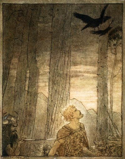 "Siegfriedin kuolema", 1924. tekijältä Arthur Rackham
