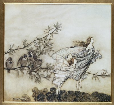 Huonekalut ja erilaiset esineet 1100- ja 1300-luvuilta tekijältä Arthur Rackham