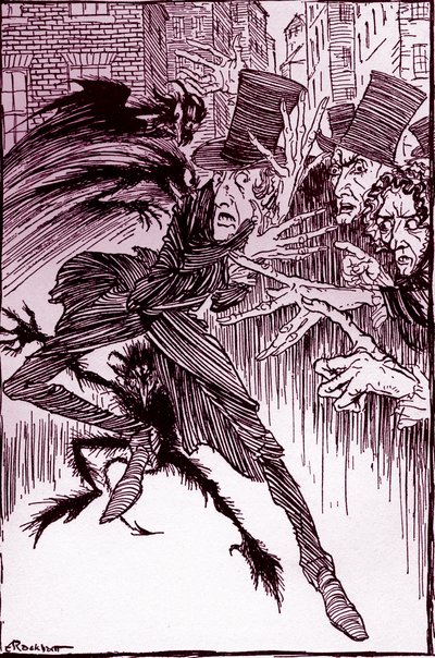 Edgar Allan Poen The Imp of the Pervers tekijältä Arthur Rackham