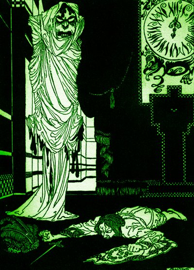 Edgar Allan Poen "Punaisen kuoleman naamio". tekijältä Arthur Rackham