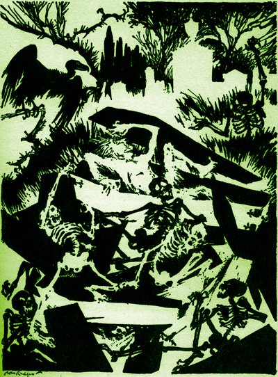 Edgar Allan Poen "Ennenaikainen hautaaminen". tekijältä Arthur Rackham