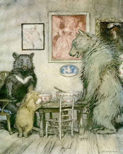 Kolme karhua tekijältä Arthur Rackham
