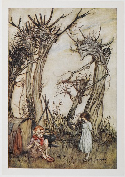Mies erämaassa tekijältä Arthur Rackham
