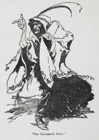 Kolmastoista keiju Briar Rosesta (Prinsessa Ruusunen) tekijältä Arthur Rackham
