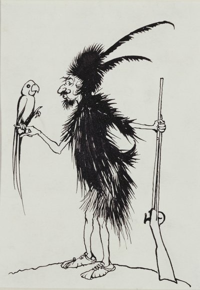Ting-a-Ting Tang Köyhä vanha Robinson Crusoe tekijältä Arthur Rackham