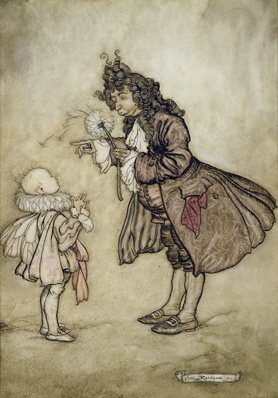 Huonekalut ja erilaiset esineet 1100- ja 1300-luvuilta tekijältä Arthur Rackham