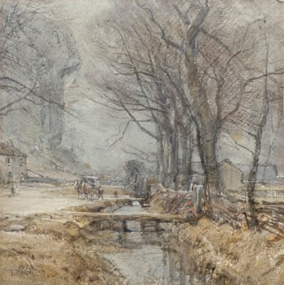 Kilnsey, Yorkshire, noin 1927 (vesiväri). tekijältä Arthur Reginald Smith