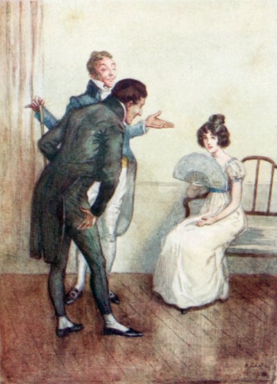 Jane Austenin kuvitus Northanger Abbeysta tekijältä Arthur Wallis Mills
