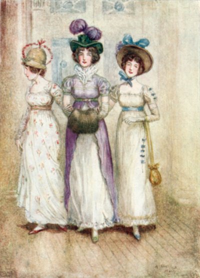 Jane Austenin kuvitus Northanger Abbeysta tekijältä Arthur Wallis Mills