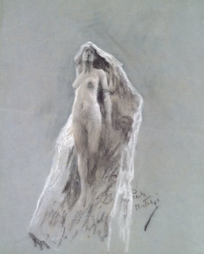 Spirit of the Peak, n. 1890 (pastelli siniselle paperille) tekijältä Arthur Wardle