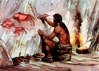 Homo Sapiens -maalaus luolassa, kuvasta 