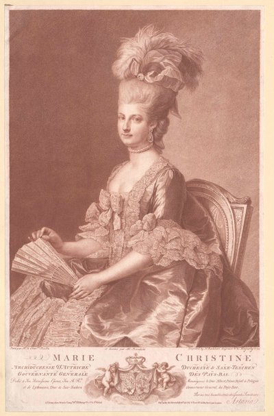 Itävallan arkkiherttuatar Marie Christine tekijältä Artist Unknown