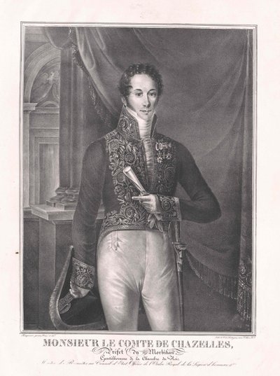 Augustin-Jean-Baptiste-Louis-Marie Comte Chazelles tekijältä Artist Unknown