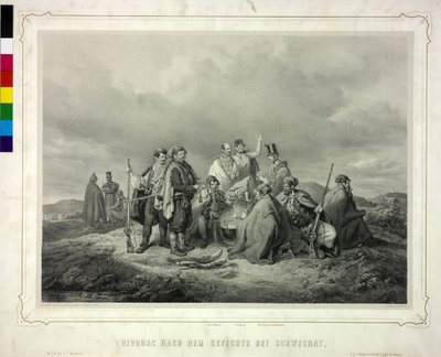 Bivouac Schwechatissa käydyn taistelun jälkeen tekijältä Artist Unknown