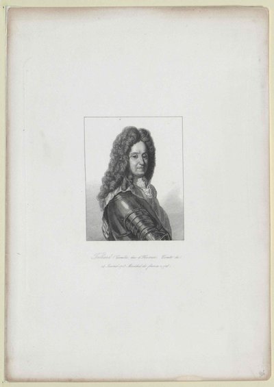 Camille de Hostun Tallart (painettu) tekijältä Artist Unknown