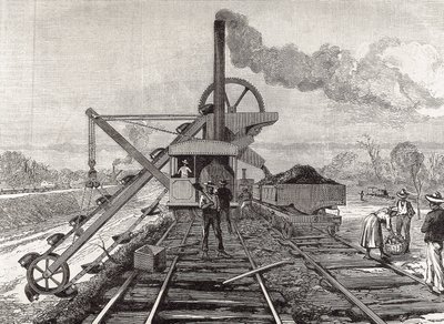 Panaman kanavan rakentaminen. Ruoppaustyöt Culebran kylässä. Meltor Priorin alkuperäinen piirustus. Kuva julkaistu The Illustrated London News -lehdessä. Kaiverrus. tekijältä Artist Unknown